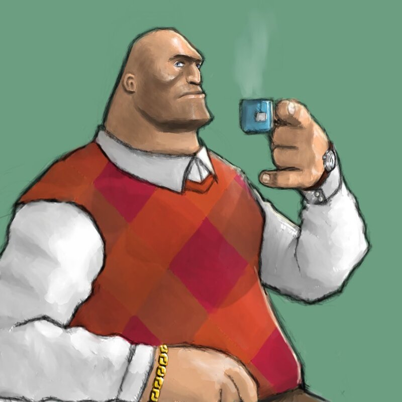 man drinking coffee