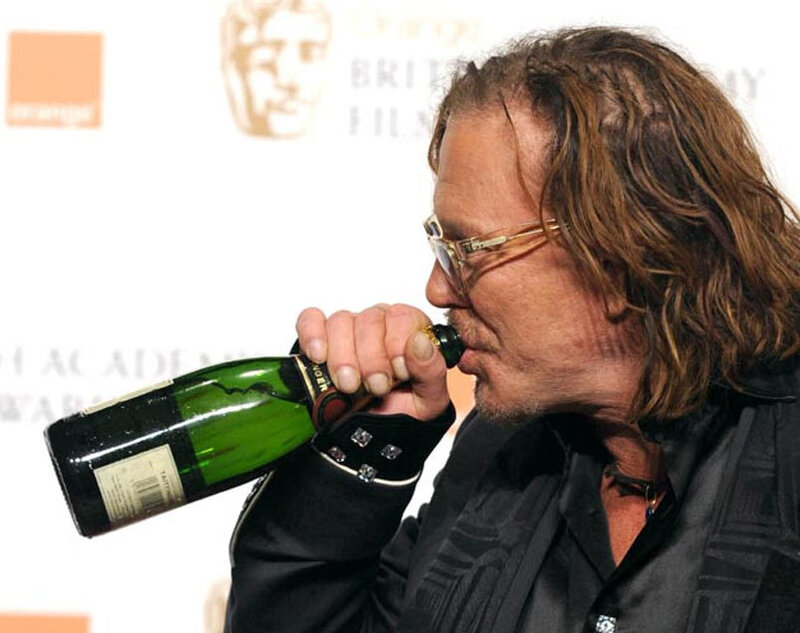 Man Drinking from Bottle — Black