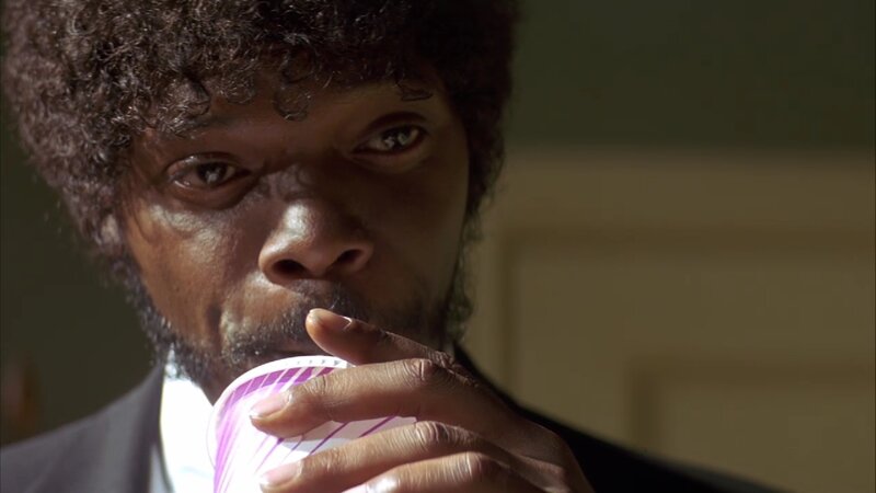 Man Drinking from Cup — Black