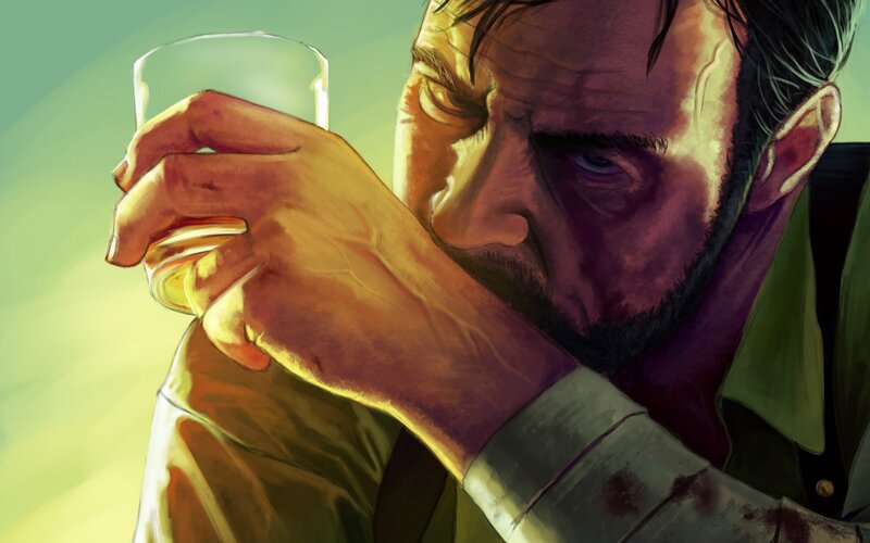 man drinking whiskey