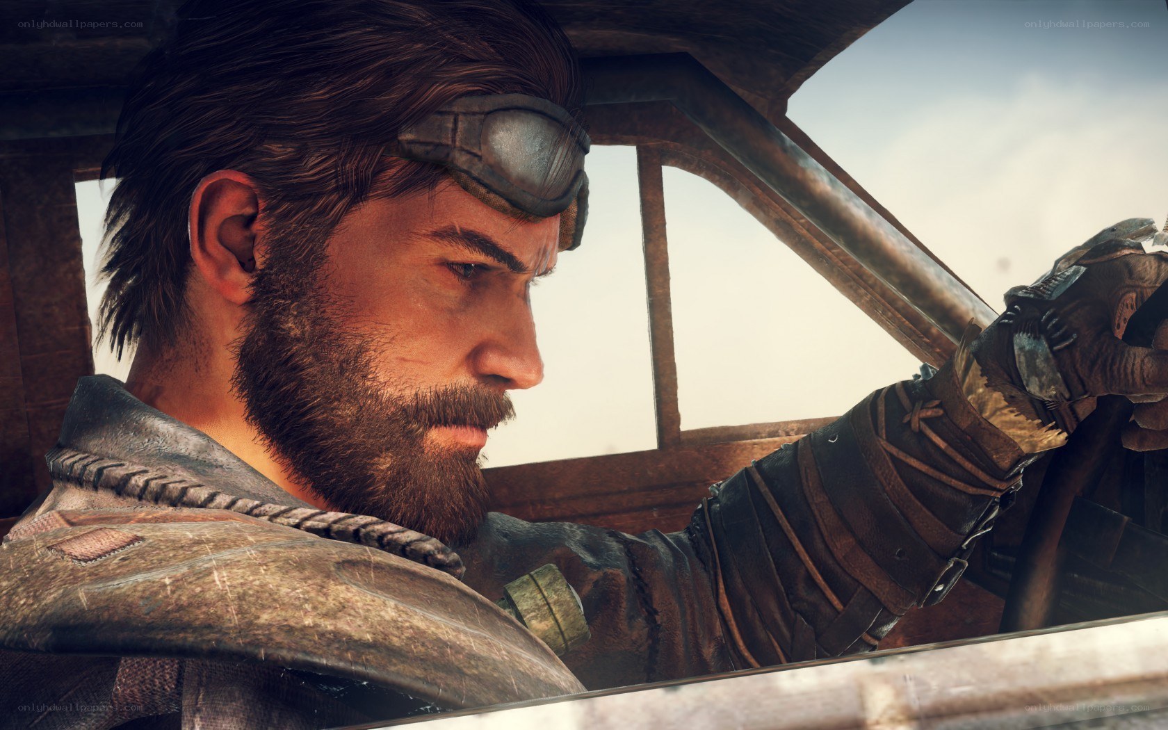 man driving a vehicle