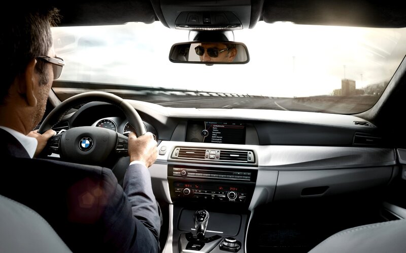 Man Driving Car — Black, Calm