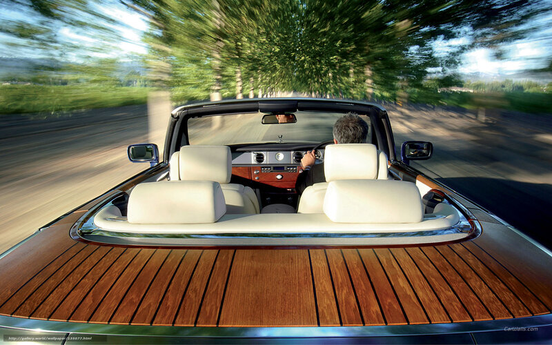 Man Driving Convertible — Brown