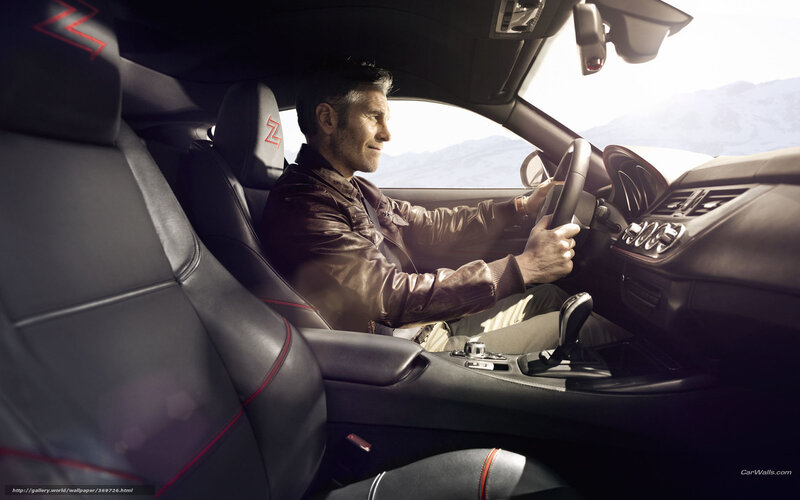 Man driving sports car