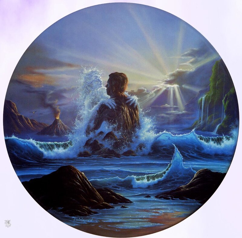 Man Emerging from Ocean