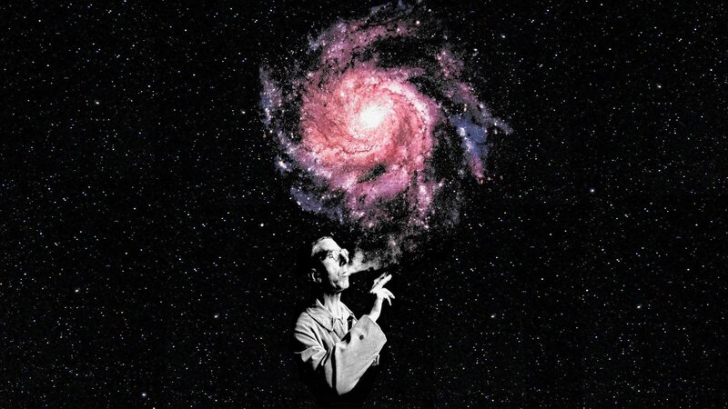 Man Exhaling Galaxy