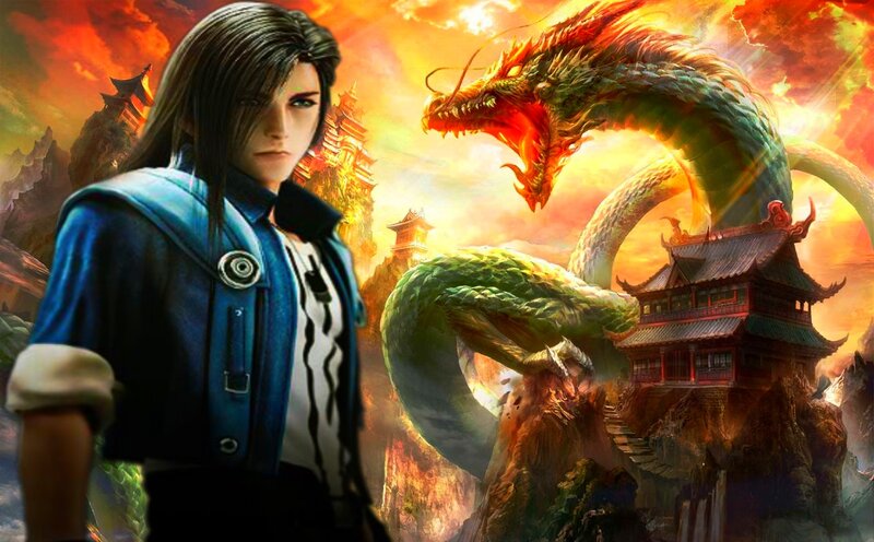 Man Facing Dragon