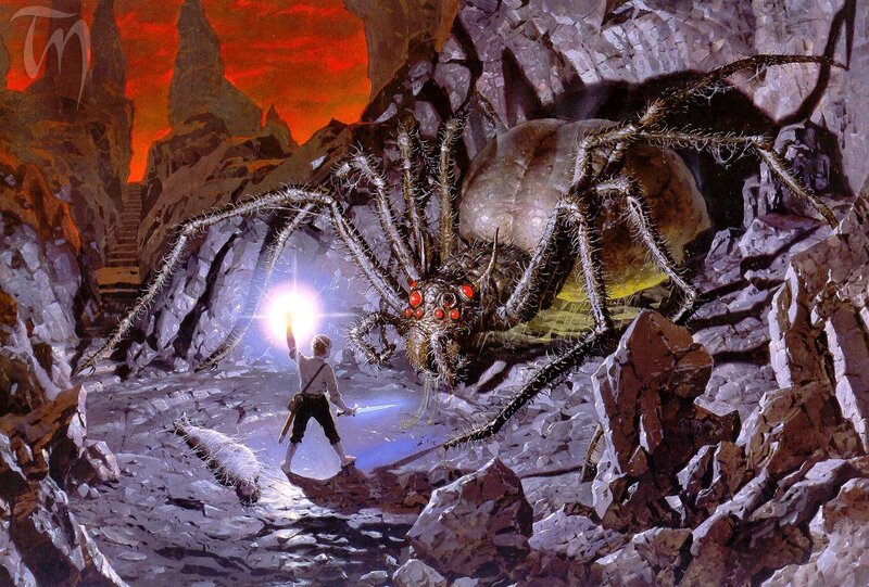 Man Facing Giant Spider