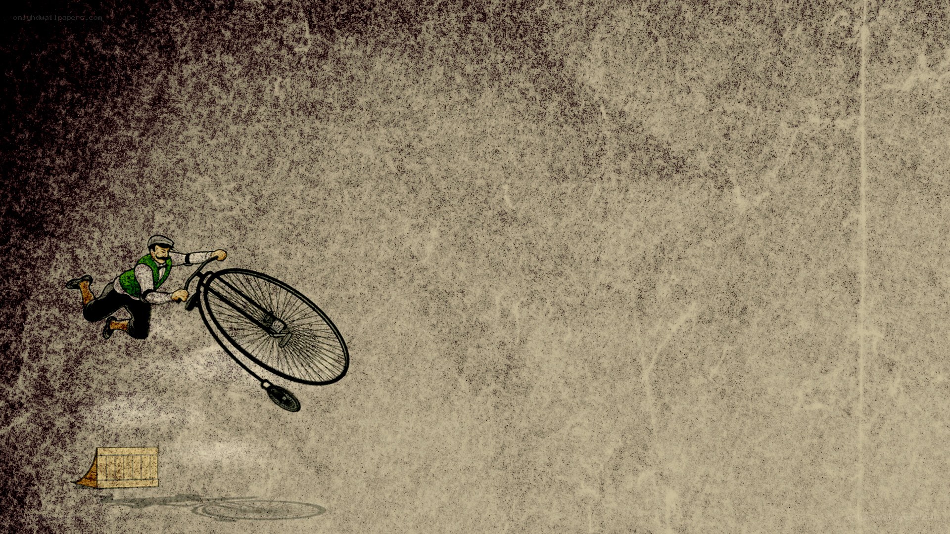 Man falling from a bicycle