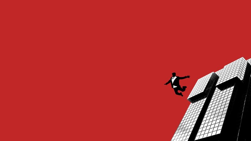 Man Falling from Building — Red