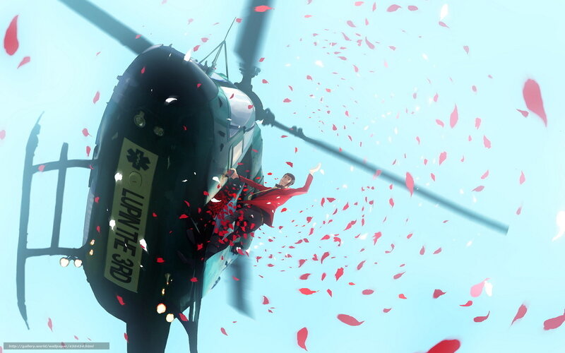Man Falling from Helicopter