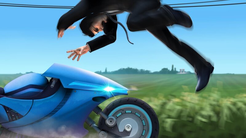 Man Falling from Motorcycle