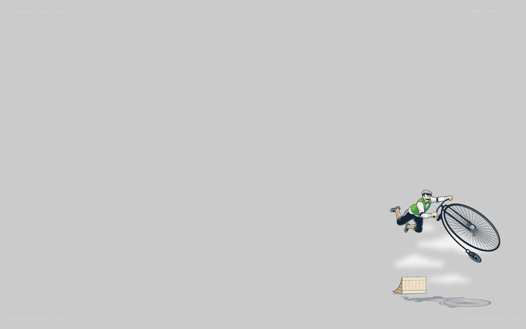 Man falling off a bicycle