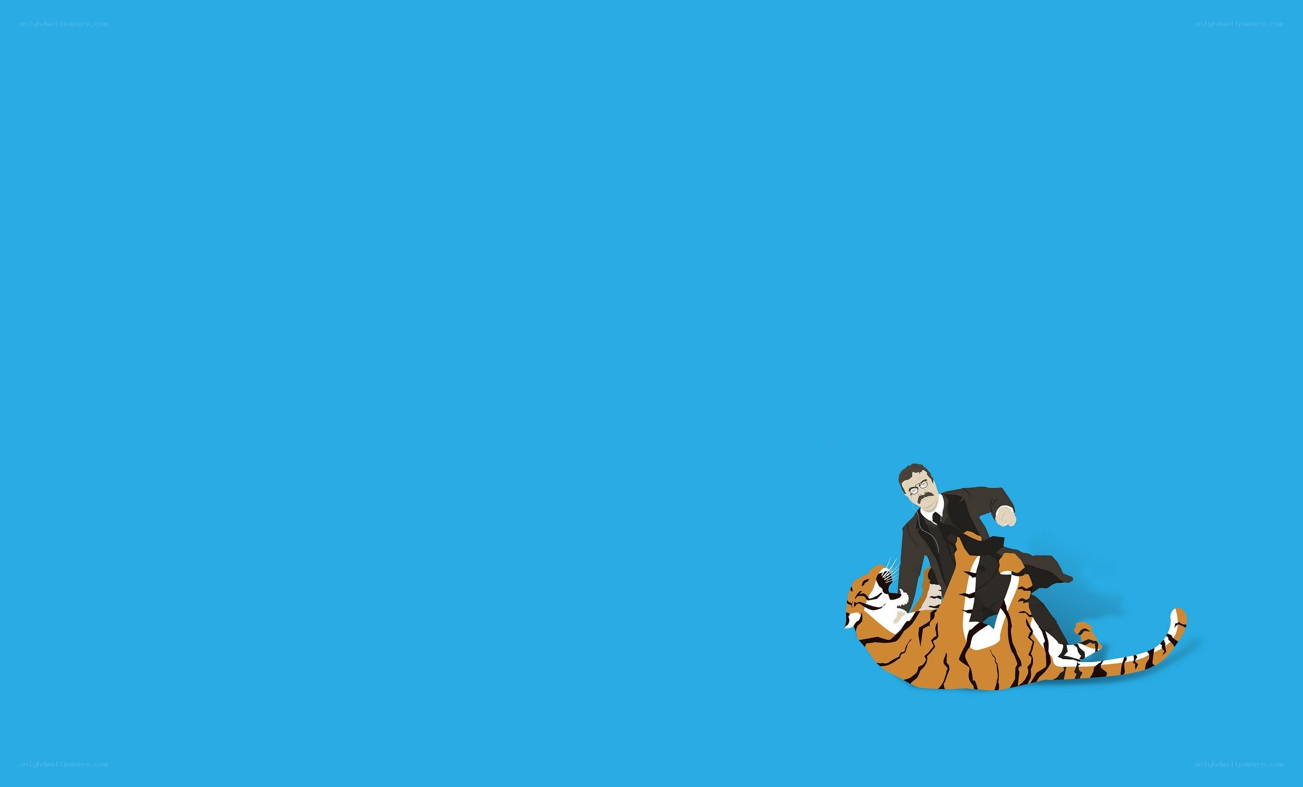 man fighting a tiger