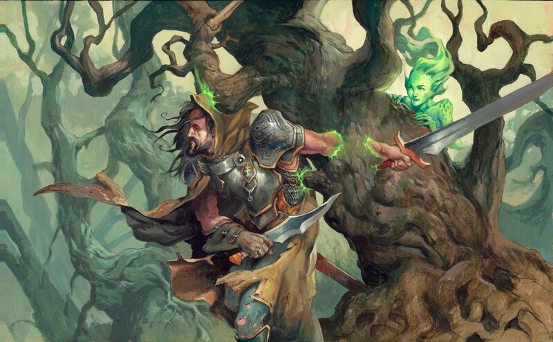 Man Fighting Tree Spirit