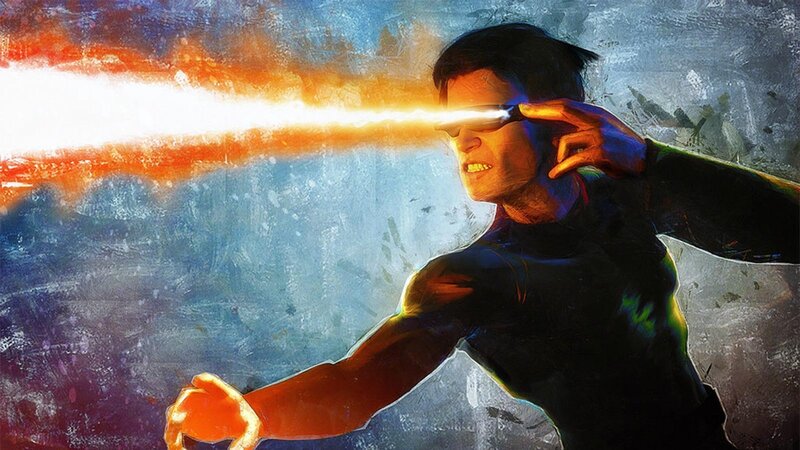 Man Firing Laser Beam