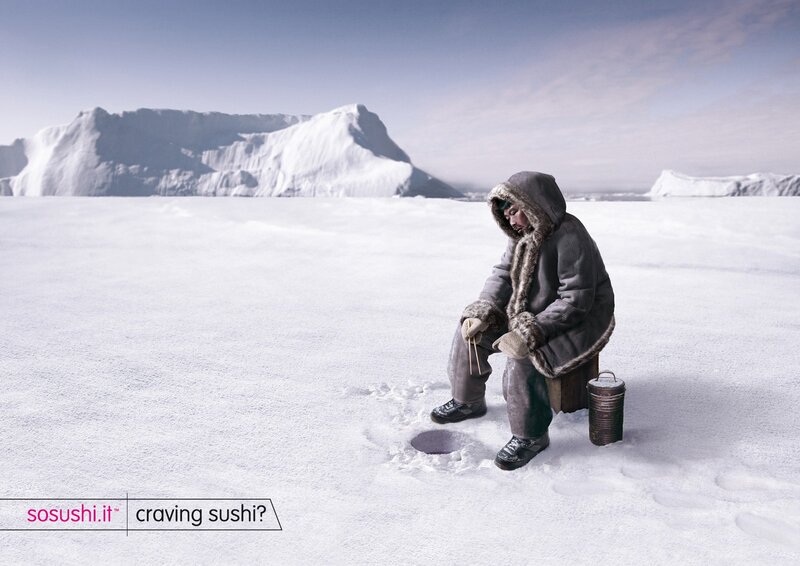 man fishing in arctic