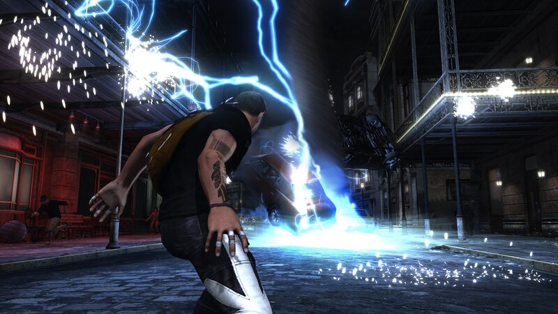 Man Generating Lightning — Blue, Dramatic, Night
