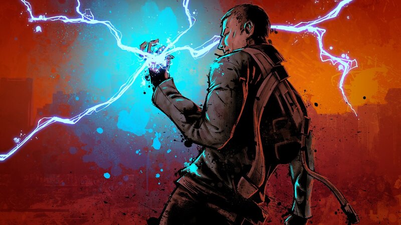 Man Generating Lightning — Red