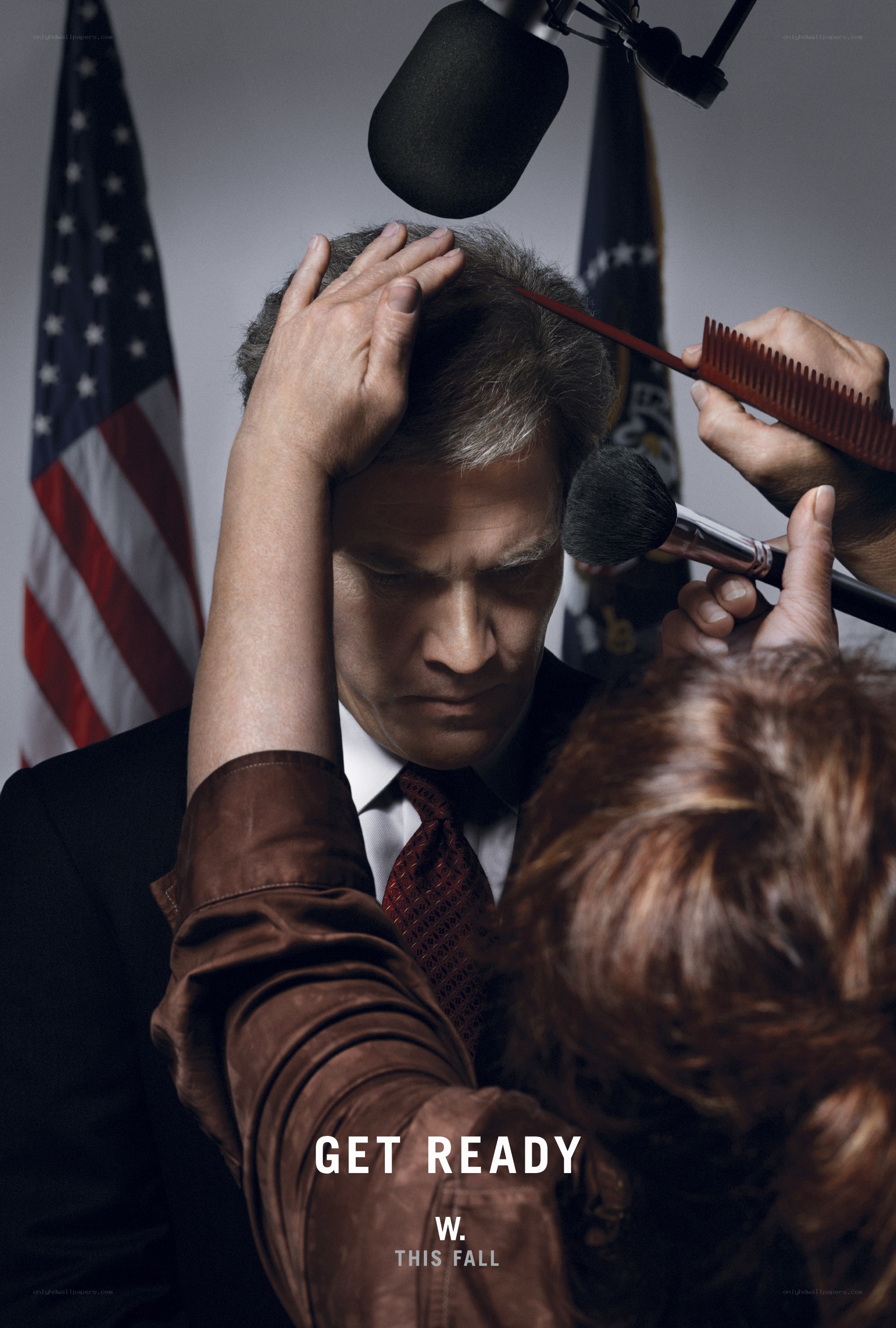 man getting hair styled