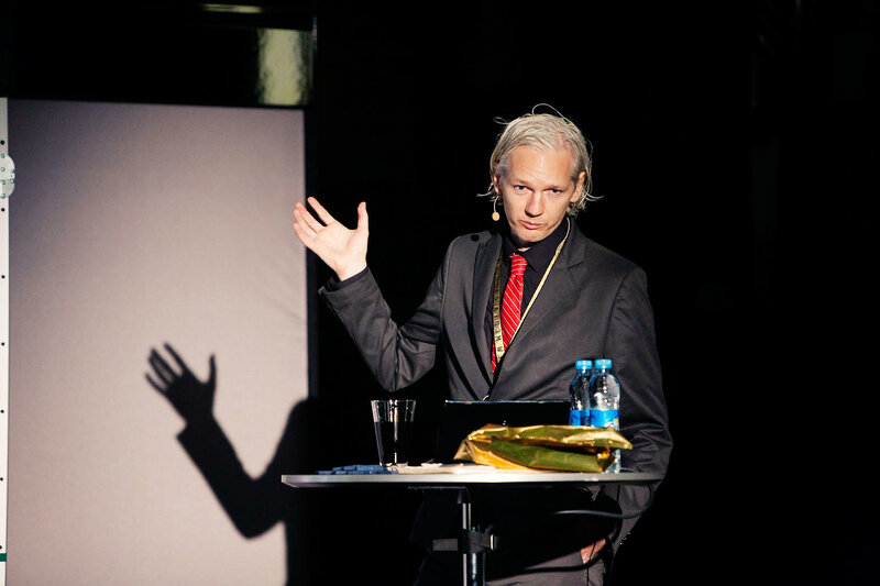 Man giving a presentation on stage