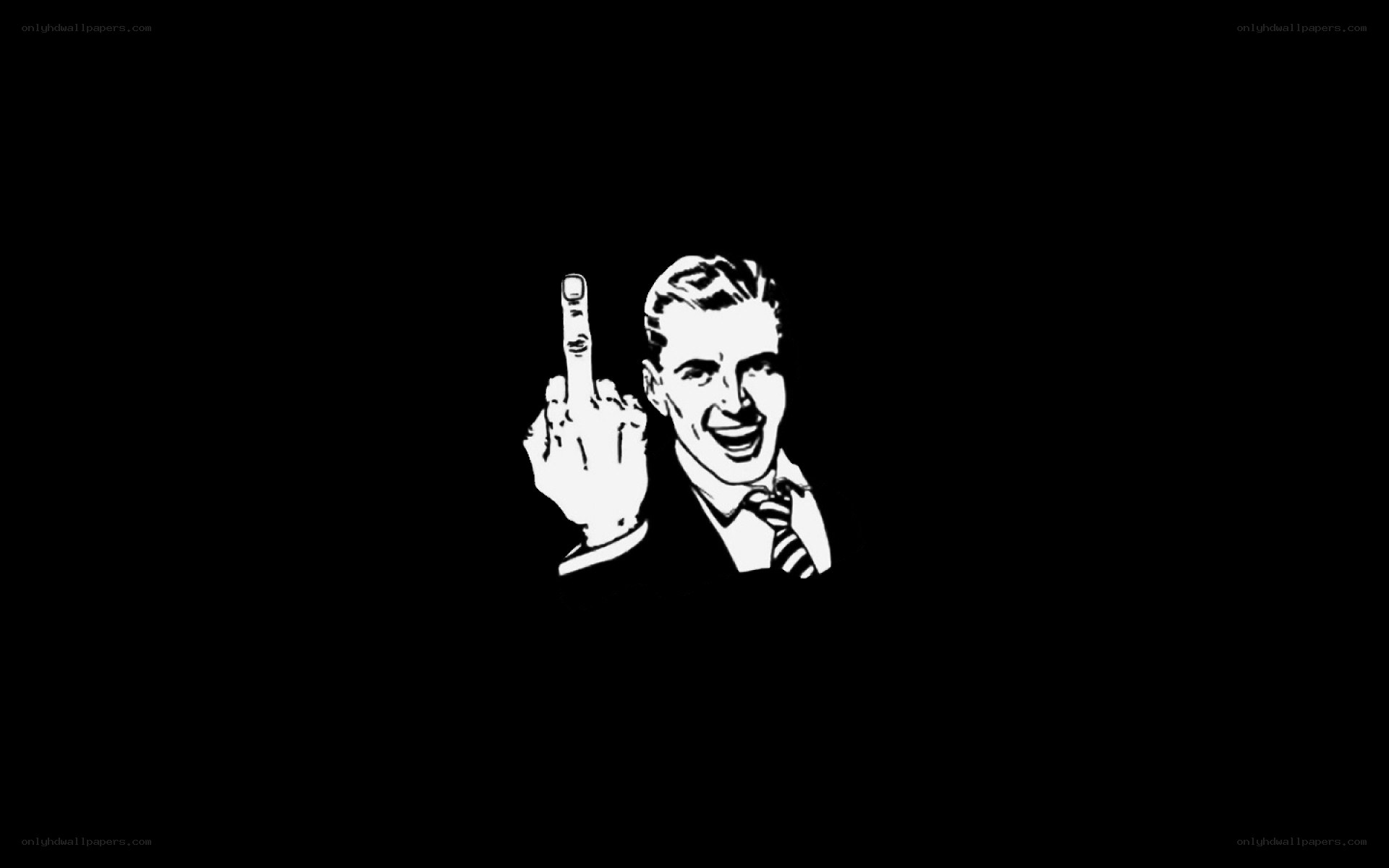 man giving middle finger