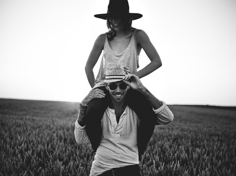 Man Giving Piggyback Ride — Black