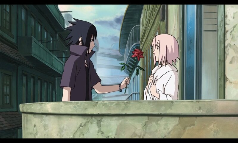 Man Giving Rose to Woman