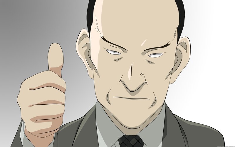 Man Giving Thumbs-up — Gray