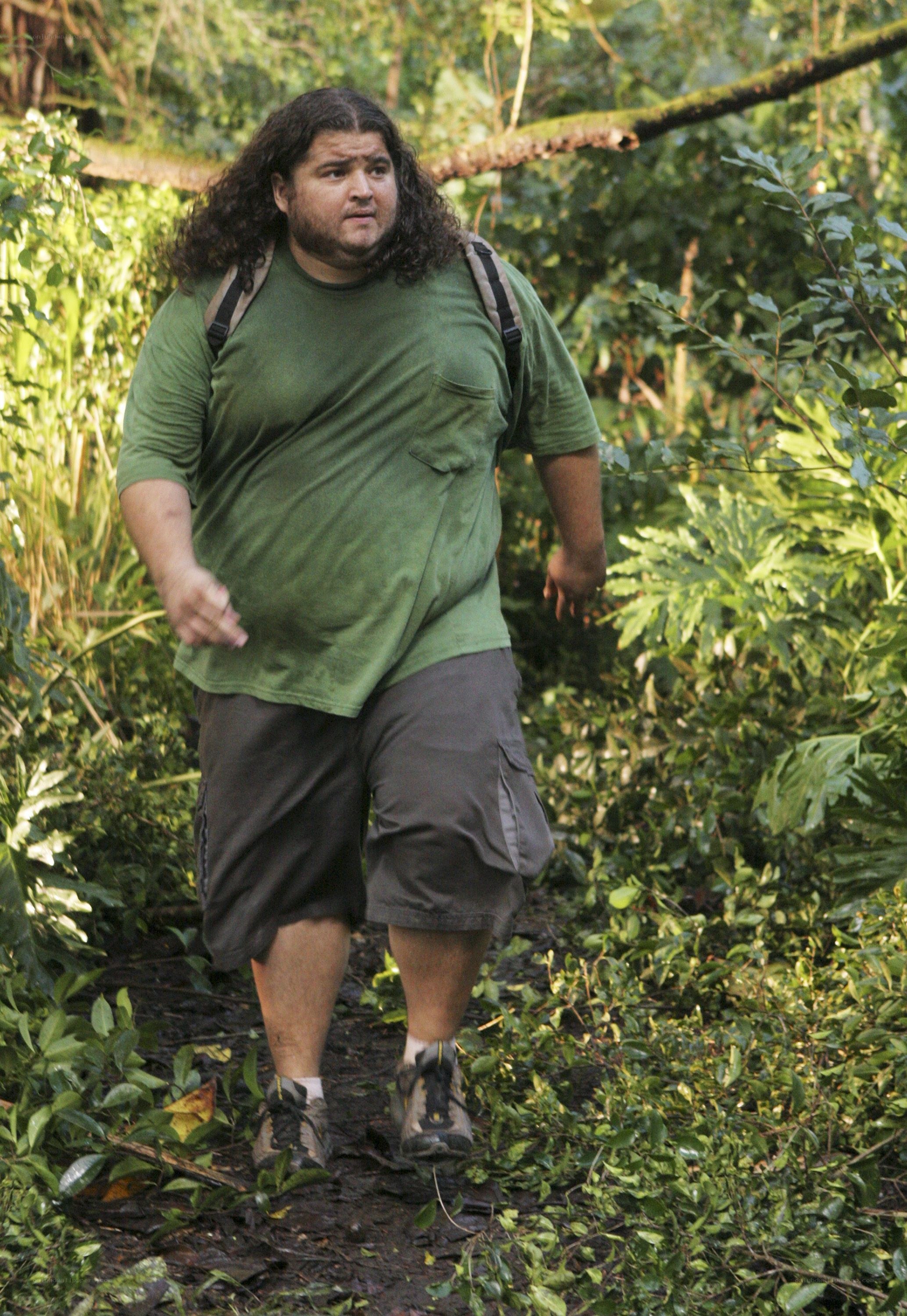 Man hiking in jungle