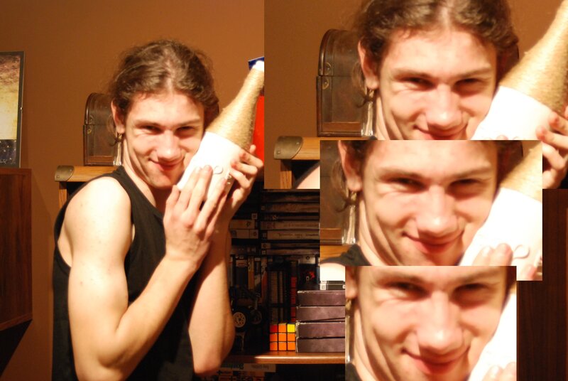 man holding a bottle