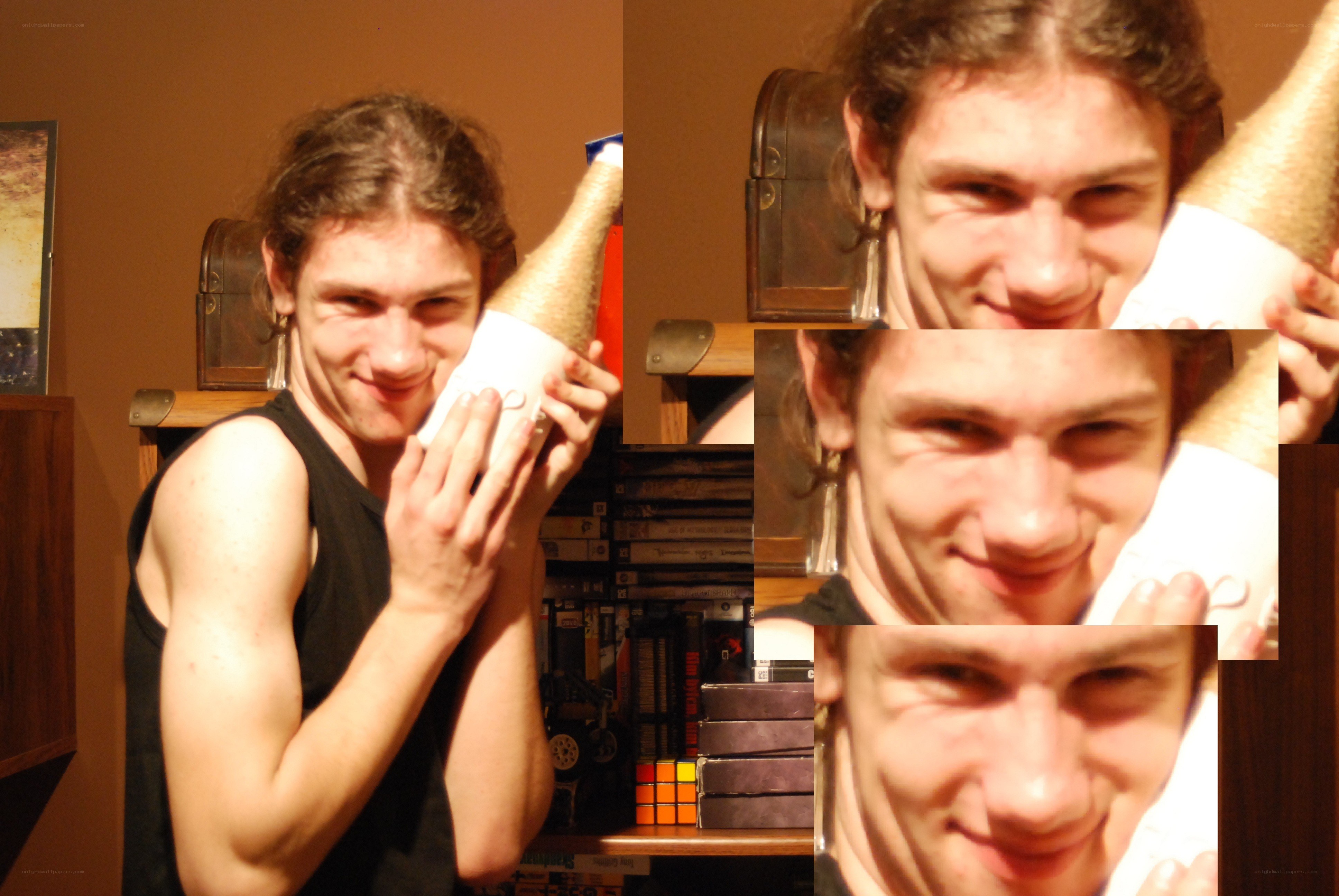 man holding a bottle