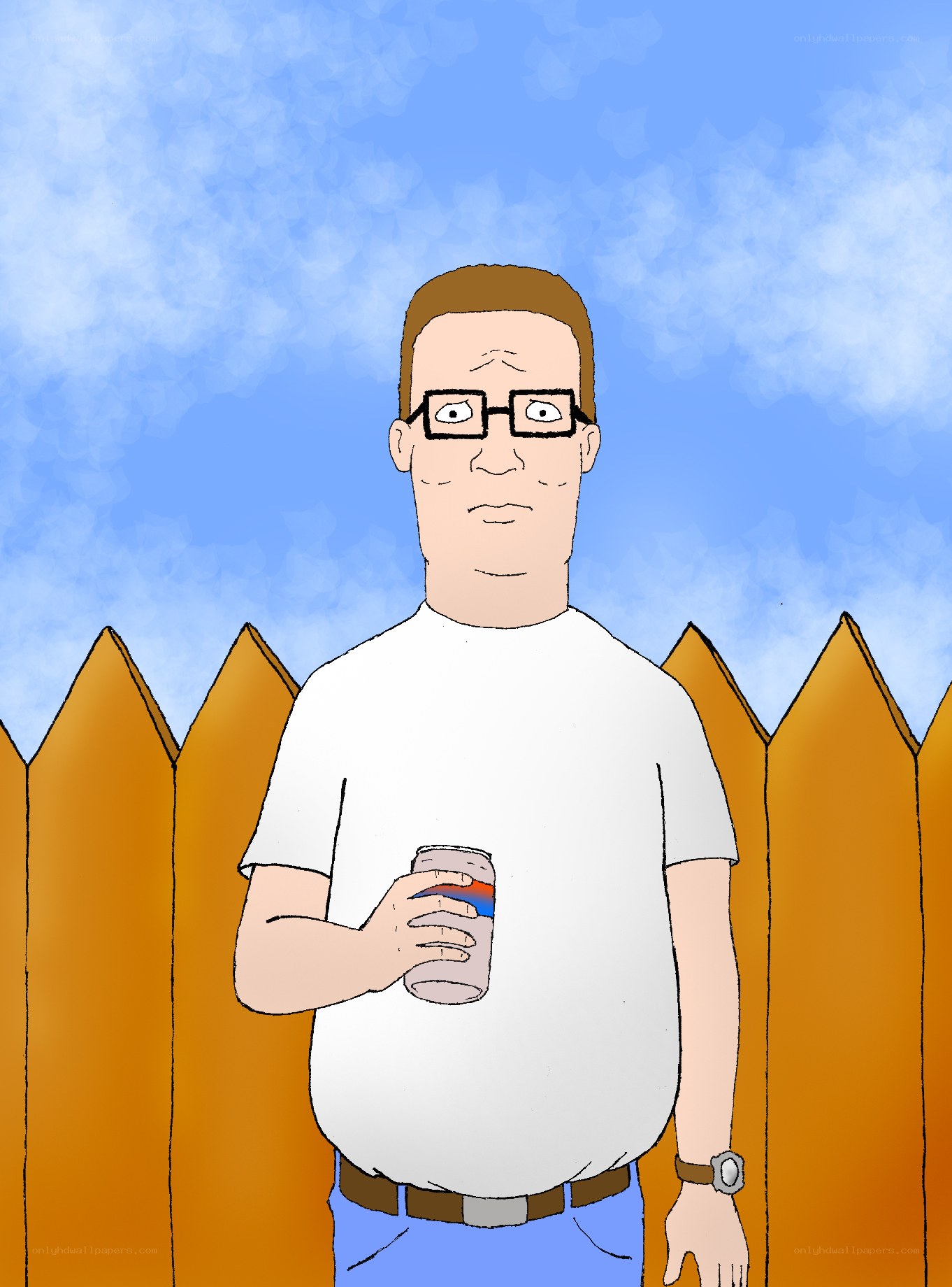 man holding a can