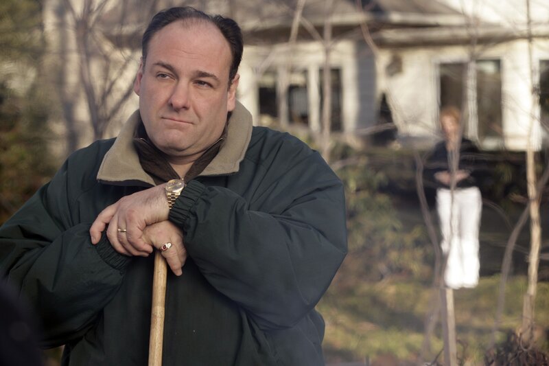 Man Holding a Cane — Green