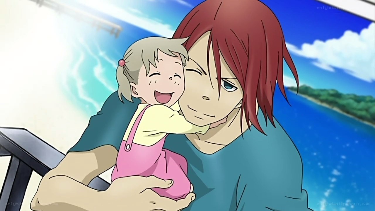 man holding a child