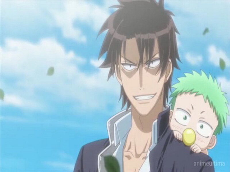 Man Holding a Child — Blue