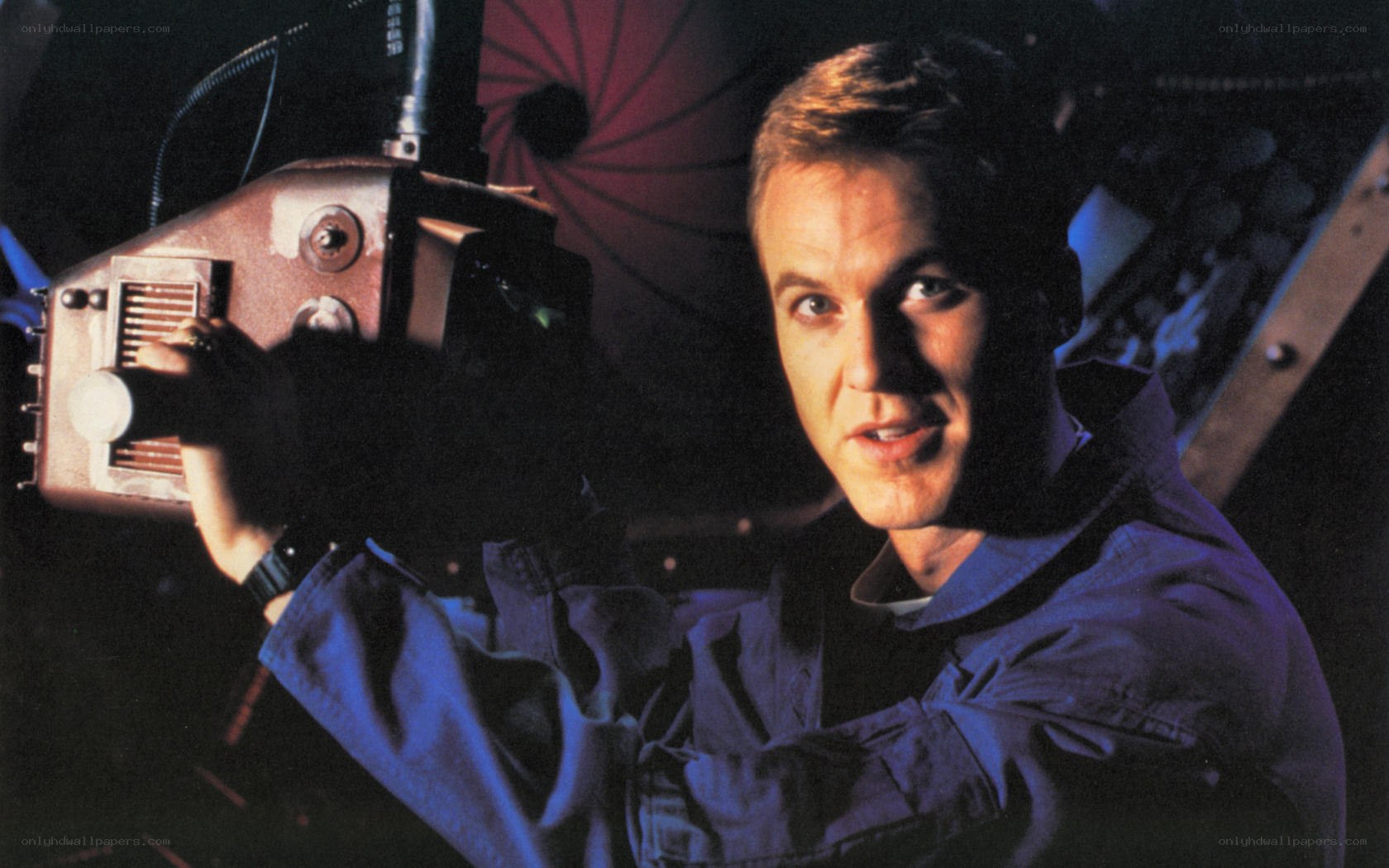 man holding a device