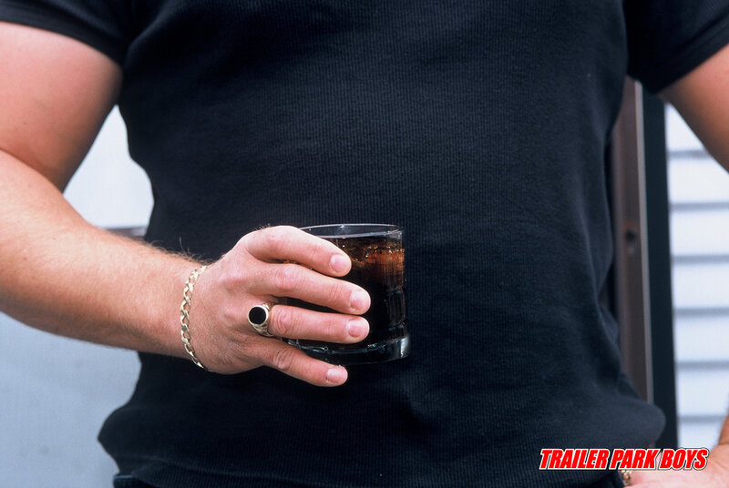 man holding a drink