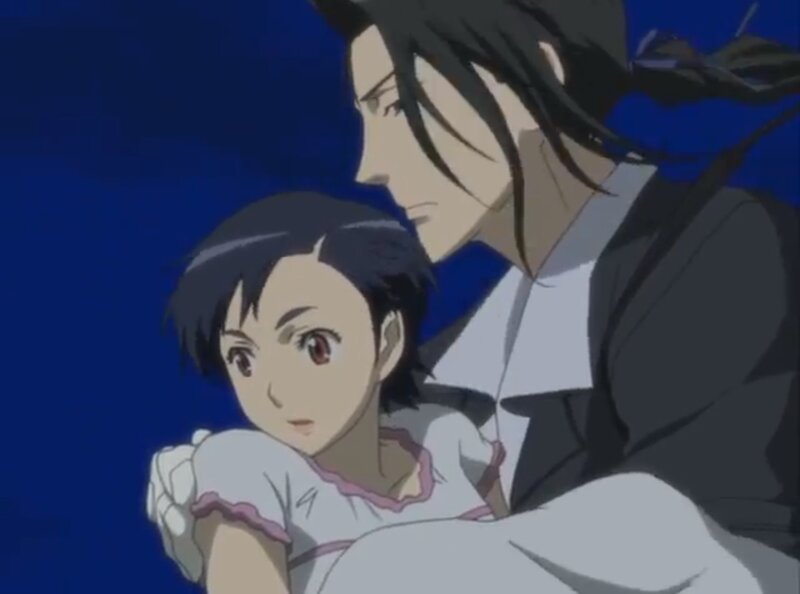 Man Holding a Girl — Blue