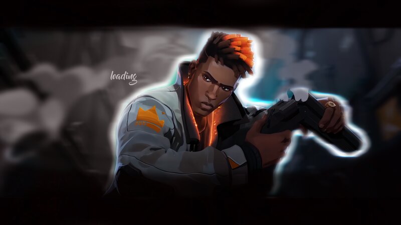 Man Holding a Gun — Black, Dramatic, Digital Art, Jacket