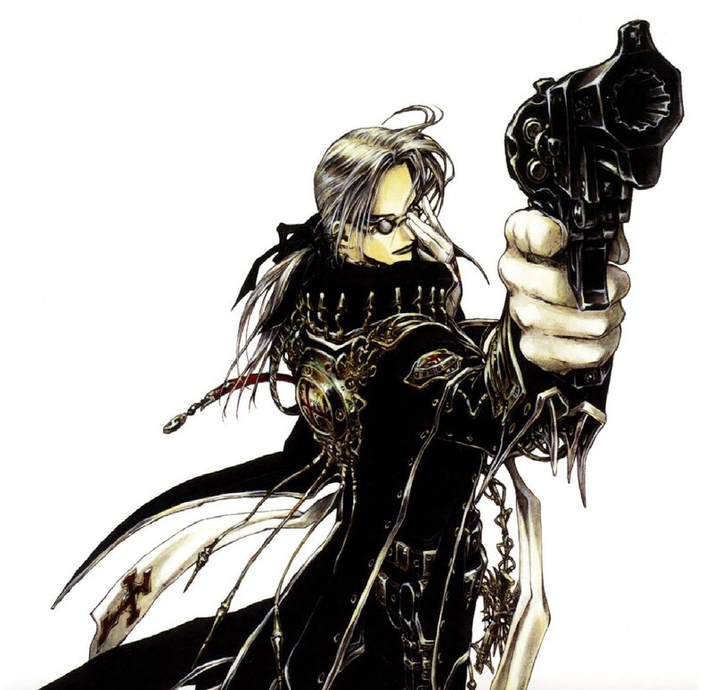 Man Holding a Gun — Black, Dramatic, Manga