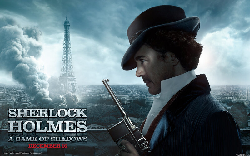 Man Holding a Gun — Blue, Dramatic, Photograph, Eiffel Tower