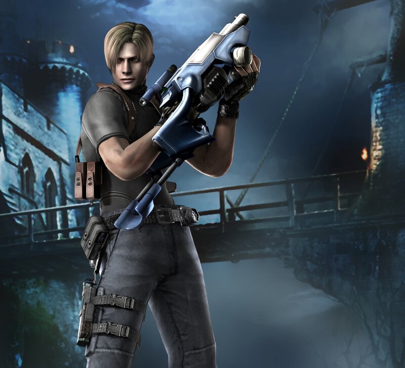Man Holding a Gun — Blue