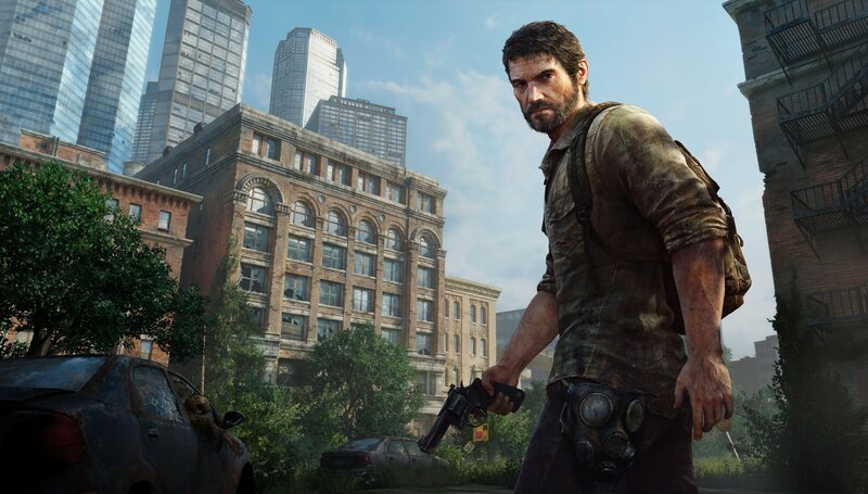 Man Holding a Gun — Brown, Dramatic, Afternoon, 3d Render, City