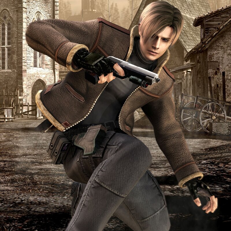 Man Holding a Gun — Brown, Tense, 3d Render