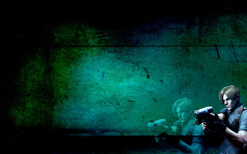 Man Holding a Gun — Green