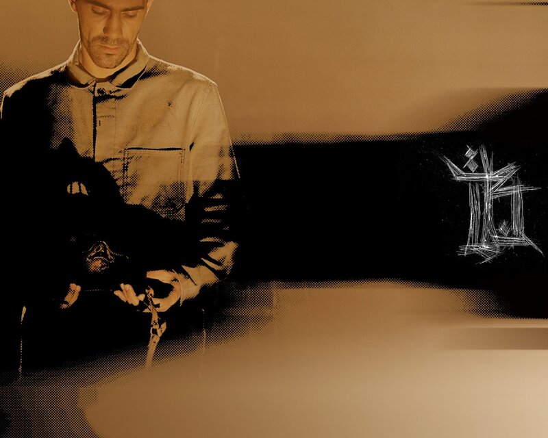 man holding a puppet