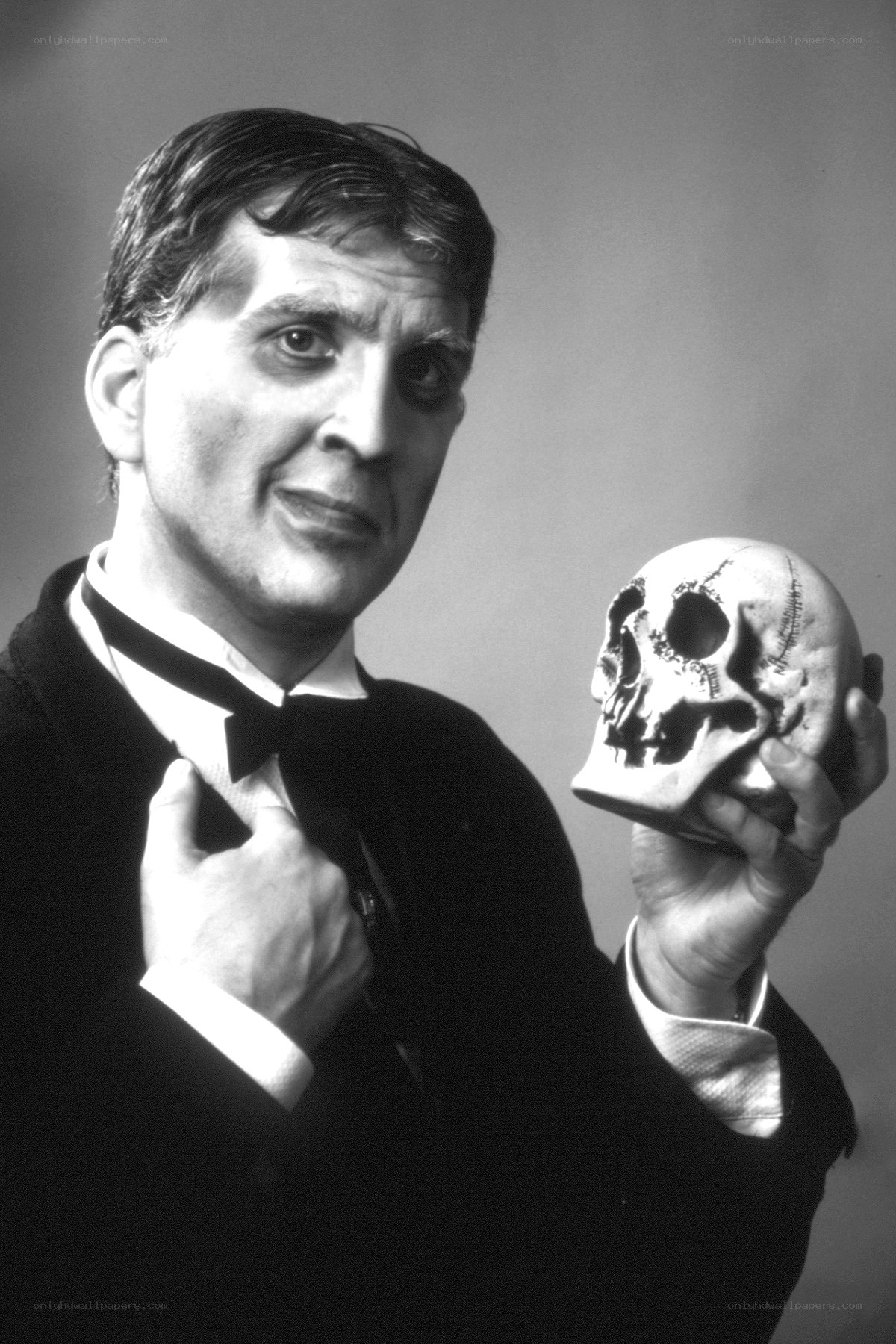 Man holding a skull