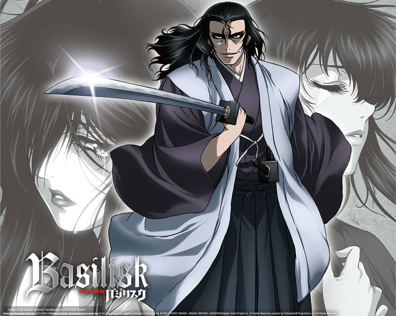 Man Holding a Sword — Black, Dramatic, Anime