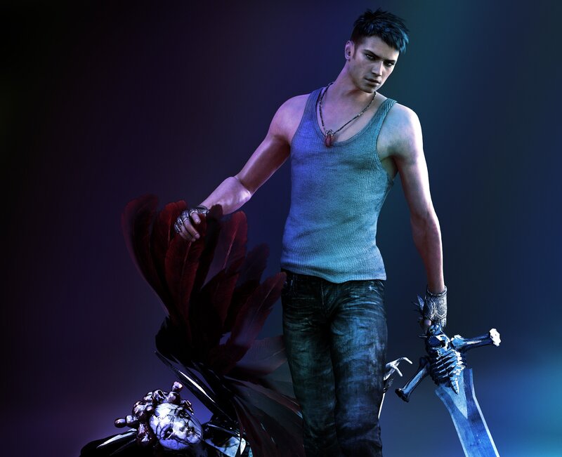 Man Holding a Sword — Blue, Dramatic, 3d Render